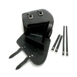 Longride Swingarm Bag Smooth Black Leather 7L