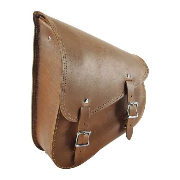 Longride Swingarm Bag Smooth Brown Leather