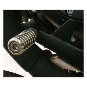 Motone Shifter End Peg Ribbed Brass