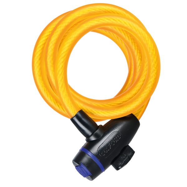 Oxford 12mm x 1800mm Yellow Cable Lock