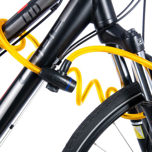 Oxford 12mm x 1800mm Yellow Cable Lock