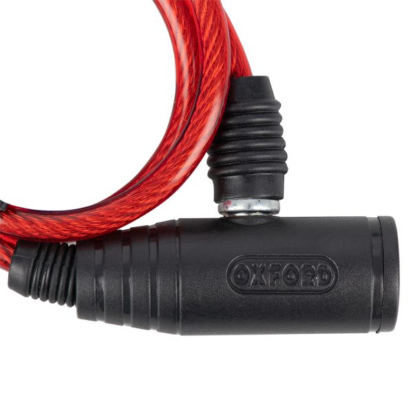 Oxford Bumper 6mm x 600mm Red Cable Lock