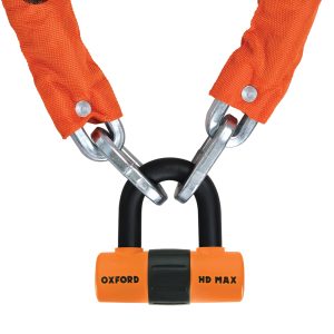 Oxford HD 1.5m Chain Lock Orange
