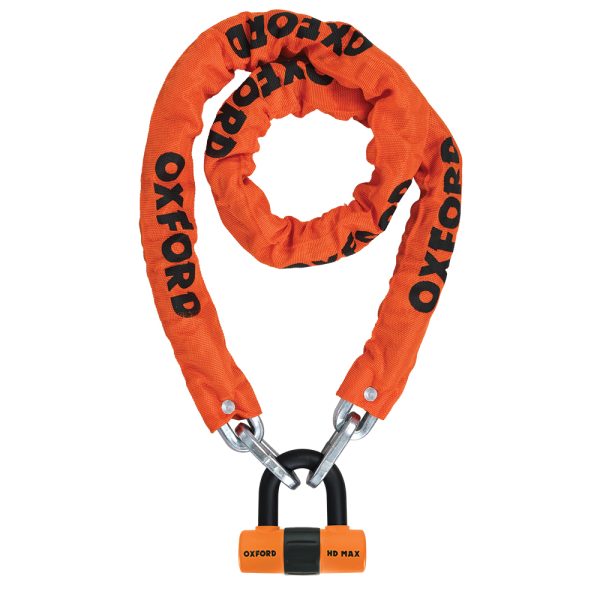 Oxford HD 1.5m Chain Lock Orange