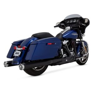 Thorcat V&H Monster Round Slip-on Mufflers Black 17-20 Touring