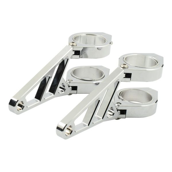 MCS Fingers Adjustable Headlamp Bracket Assembly 38-41mm Chrome