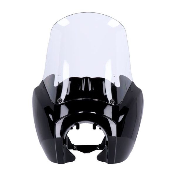 MCS Headlamp Fairing Gloss Black Clear Windshield