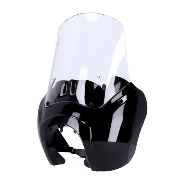 MCS Headlamp Fairing Gloss Black Clear Windshield