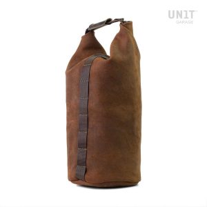 Unit Garage Colorado Brown Roll Bag in Waxed Suede 10-16L, Motoee.com