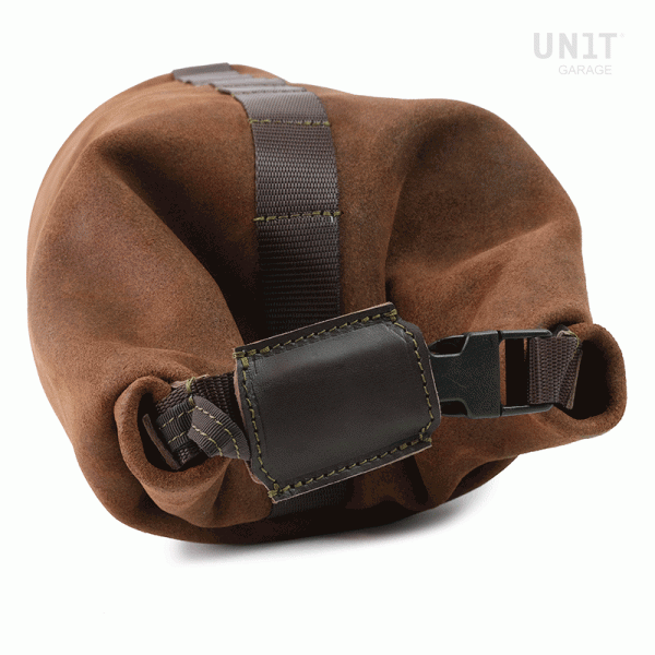 Unit Garage Colorado Brown Roll Bag in Waxed Suede 10-16L