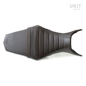 Unit Garage Seat Cover in Brown Leather for Yamaha MT 09