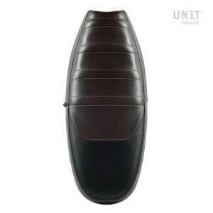 Unit Garage Seat Cover in Leather Black/Brown for Triumph Scrambler 1200 X & XE & XC, Motoee.com