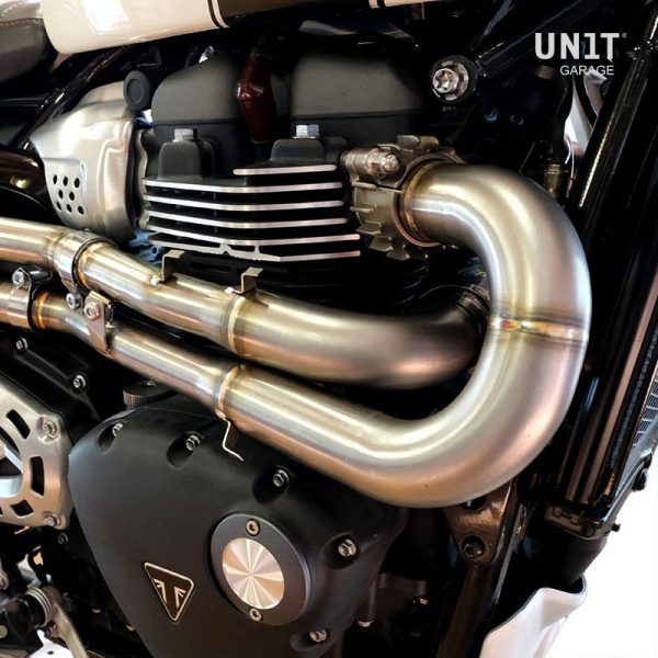 Unit Garage Triumph Scrambler 1200 XC & XE Headpipe Without Catalitic Converter