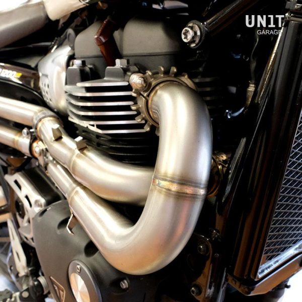 Unit Garage Triumph Scrambler 1200 XC & XE Headpipe Without Catalitic Converter