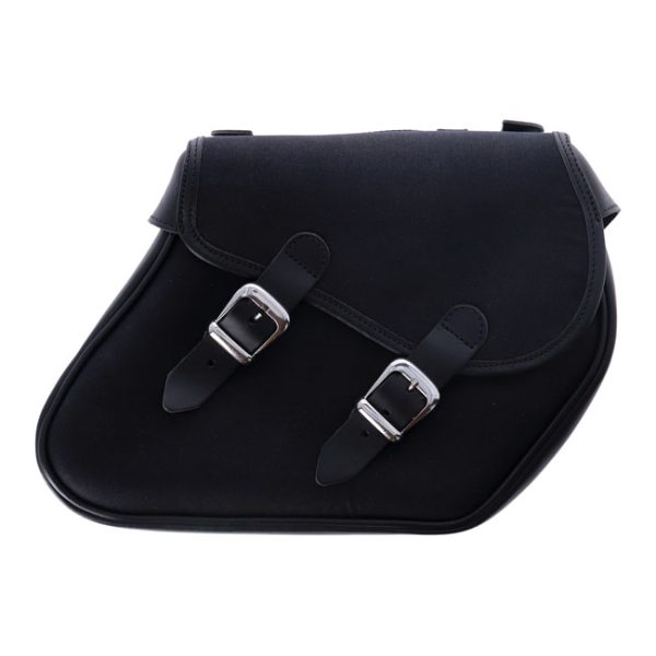 Longride Heritage Waxed Cotton Saddlebags Black