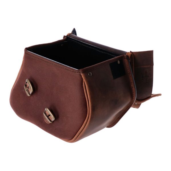 Longride Waxed Cotton Saddlebags Brown