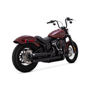 Vance & Hines 3" Twin Slash Slip-On PCX Mufflers Black 18-20 Softail