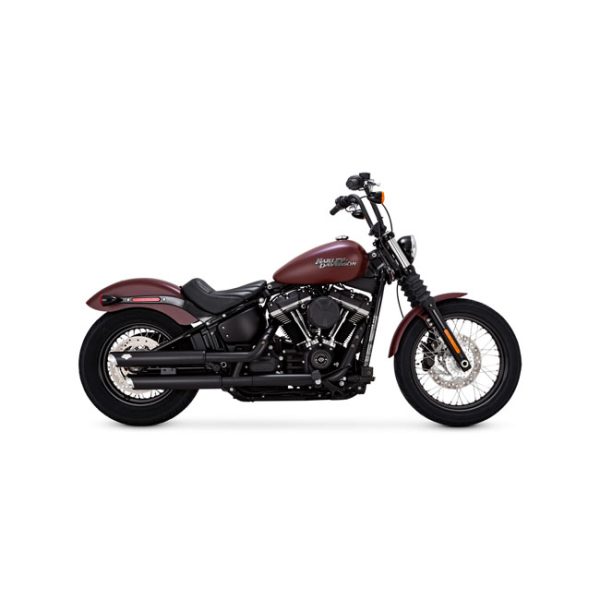 Vance & Hines 3" Twin Slash Slip-On PCX Mufflers Black 18-20 Softail