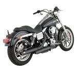 Vance & Hines 3" Twin Slash Slip-On PCX Mufflers Black 91-17 Dyna