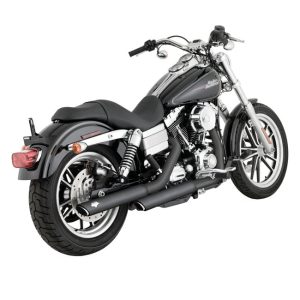Vance & Hines 3" Twin Slash Slip-On PCX Mufflers Black 91-17 Dyna
