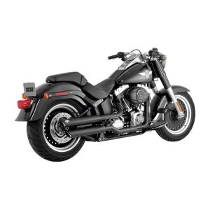 Vance & Hines 3" Twin Slash Slip-On PCX Mufflers Black Softail/FLSTF Fat Boy/FLFSTFB Fat Boy Lo/FXSTD Deuce/Softail CVO