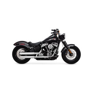Vance & Hines 3" Twin Slash Slip-On PCX Mufflers Chrome 18-20 Softail, Motoee.com