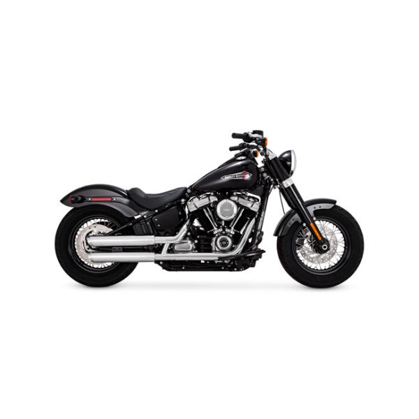 Vance & Hines 3" Twin Slash Slip-On PCX Mufflers Chrome 18-20 Softail