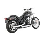 Vance & Hines 3" Twin Slash Slip-On PCX Mufflers Chrome FLSTC Heritage Classic/FXSB Breakout/CVO Breakout