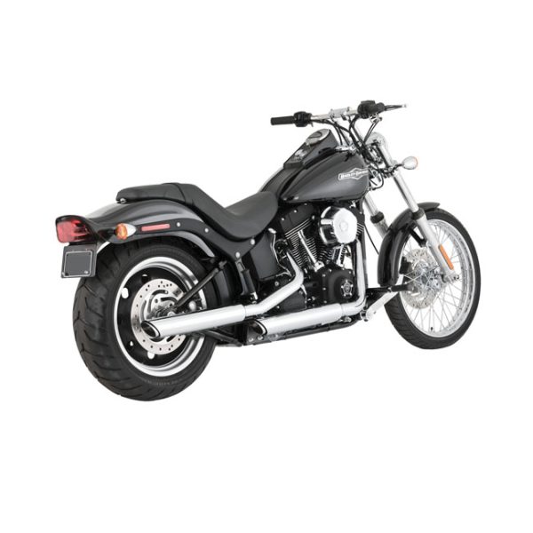 Vance & Hines 3" Twin Slash Slip-On PCX Mufflers Chrome FLSTC Heritage Classic/FXSB Breakout/CVO Breakout