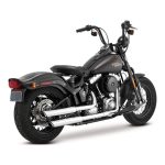 Vance & Hines 3" Twin Slash Slip-On PCX Mufflers Chrome FLSTN/FLS Slim/FLSS/FLSTSB Crossbones