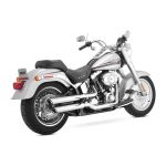 Vance & Hines 3" Twin Slash Slip-On PCX Mufflers Chrome Softail
