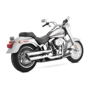 Vance & Hines 3" Twin Slash Slip-On PCX Mufflers Chrome Softail