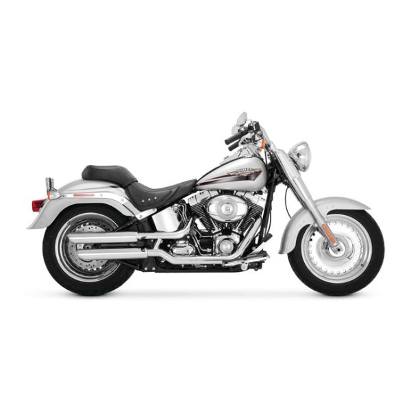 Vance & Hines 3" Twin Slash Slip-On PCX Mufflers Chrome Softail