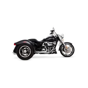 Vance & Hines 4" Twin Slash Round Slip-on Mufflers Chrome 17-21 FLRT Freewheeler Trike