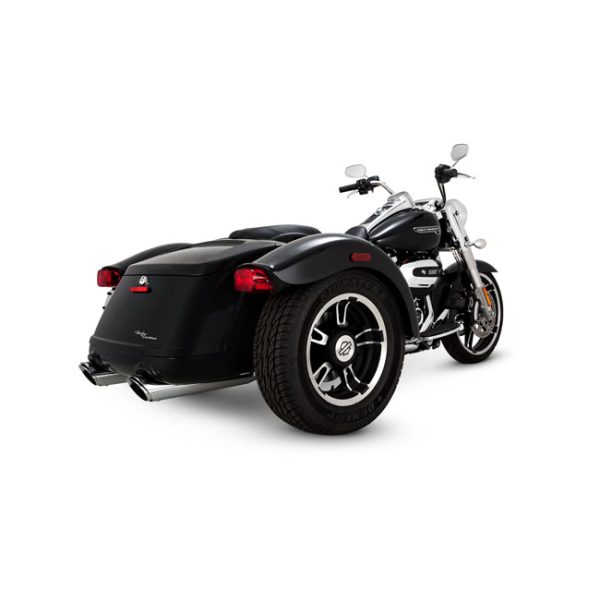 Vance & Hines 4" Twin Slash Round Slip-on Mufflers Chrome 17-21 FLRT Freewheeler Trike