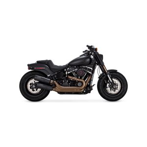 Vance & Hines Hi-Output Slip-on Mufflers Black 18-20 Softail, Motoee.com