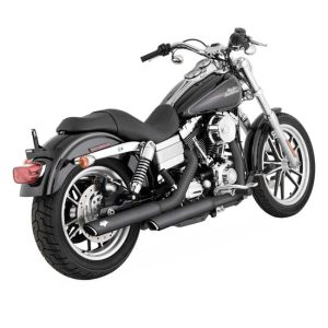 Vance & Hines Twin Slash 3" Slip-on Mufflers Black 91-16 Dyna