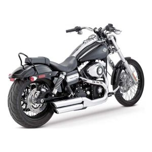 Vance & Hines Twin Slash 3" Slip-on Mufflers Chrome 08-16 Dyna