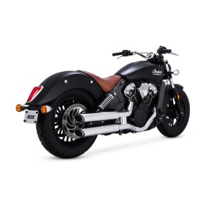 Vance & Hines Twin Slash 3" Slip-on Mufflers Chrome 15-22 Indian Scout