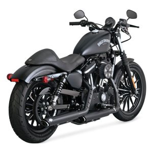 Vance & Hines Twin Slash 3" Slip-on PCX Mufflers Black 14-20 XL Sportster