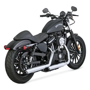 Vance & Hines Twin Slash 3" Slip-on PCX Mufflers Chrome 14-22 Sportster