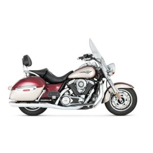 Vance & Hines Twin Slash Pc Slip-on Mufflers Chrome 09-15 VN1700, Motoee.com