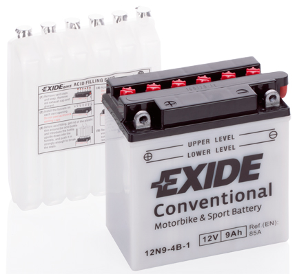 Exide 12N9-4B-1 12V 9Ah 85A 135x75x139mm L+ Starting battery