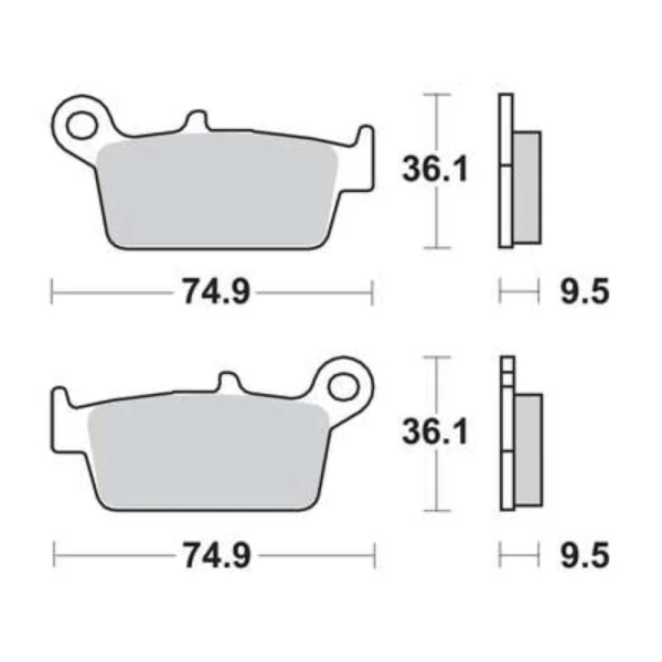 TRW MCB575RSI Rear Brake Pads