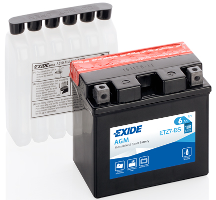 Exide YTZ7-BS 12V 6Ah 100A 113x70x105mm R+ Starting battery