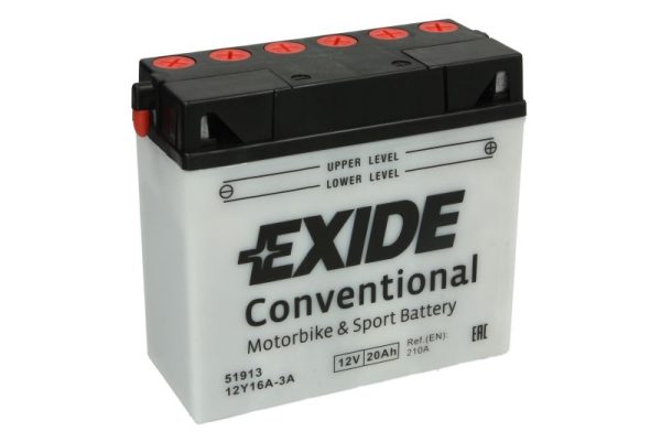 Exide 12Y16A-3A 51913 12V 20Ah 210A 185x80.5x170mm R+ Starting battery