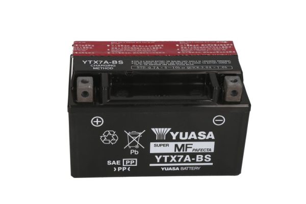 Yuasa YTX7A-BS 12V 6.3Ah 105A 150x87x93mm L+ Starting battery