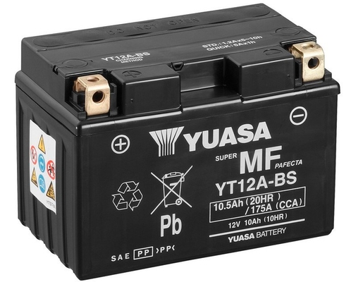 Yuasa YT12A-BS 12V 10.5Ah 175A 150x87x105mm L+ Starting battery