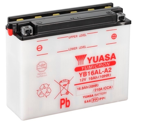 Yuasa YB16AL-A2 12V 16.8Ah 210A 207x72x164mm R+ Starting battery