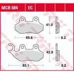 TRW MCB684 Front/Rear Brake Pads